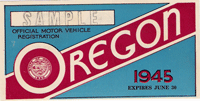 1945 Oregon Commercial Registration Sample