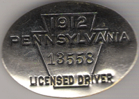 1912 Pennsylvania Licensed Driver 13558