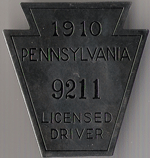 1910 Pennsylvania Licensed Driver