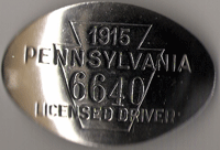 1915 Pennsylvania Licensed Driver 6640