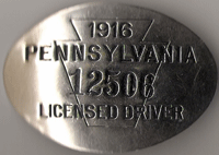 1916 Pennsylvania Licensed Driver 12506