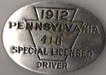1912 Pennsylvania Special Licensed Driver