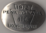 1912 Pennsylvania Licensed Driver