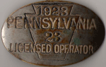 1923 Pennsylvania Licensed Operator