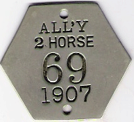 1907 2 Horse Allegany County Pennsylvania