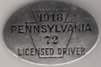 1918 Pennsylvania Licensed Driver