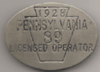 1928 Pennsylvania Licensed Operator