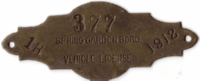 1912 Spring Garden Boro Pennsylvania 1 H Vehicle License
