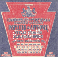 1935 Fall Pennsylvania windshield sticker