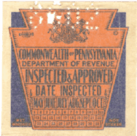 1937 Spring Pennsylvania windshield sticker