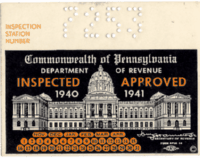 1940 Fall Pennsylvania windshield sticker