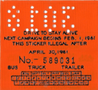 1961 Bus/Truck/Trailer Pennsylvania windshield sticker