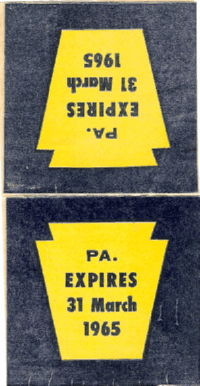 Pennsylvania windshield sticker