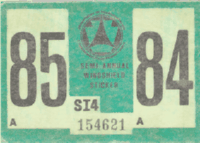 1984/85 Pennsylvania windshield sticker