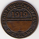 1919 Sample Prince Edward Island Registered Chauffeur