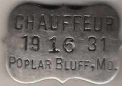1931 Poplar Bluff Missouri Chauffeur