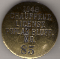 1948 Poplar Bluff Missouri Chauffeur License