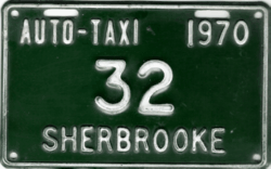 1970 Sherbrooke license plate