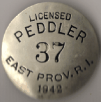 1942 East Providence RI Licensed Peddler
