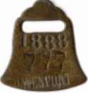 1888 Newport RI Dog Tag