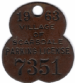 Village of Scarsdale 1963 Parking License