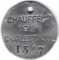 1921 Charleston South Carolina Chauffeur