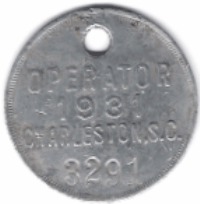 1931 Charleston South Carolina Operator
