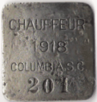 1918 Columbia South Carolina Chauffeur