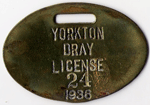 1936 Yorkton Dray License