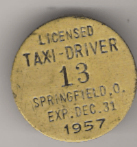 Springfield Ohio 1957 Taxi Driver