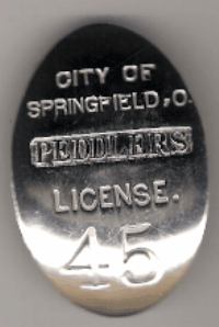 City of Springfield Ohio Peddlers License