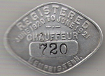 1920/21 Memphis Tennessee Registered Chauffeur