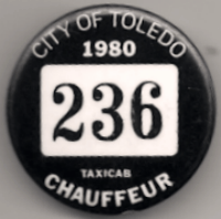 Toledo Ohio 1980 Taxicab Chauffeur