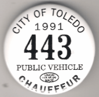 Toledo Ohio 1991 Public Vehicle Chauffeur