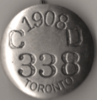 Toronto Ontario 1908 Cab Driver