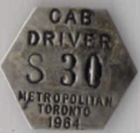 Toronto Ontario 1964 S Cab Driver