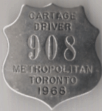 Toronto Cartage Driver 1968