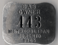 Toronto Ontario 1965 Cab Owner
