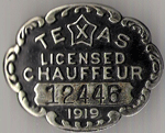 1919 Texas Licensed Chauffeur
