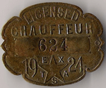 1924 Texas Licensed Chauffeur