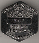 1938 Houston Texas Public Service Chauffeur