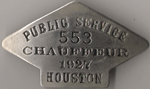 1927 Houston Texas Public Service Chauffeur