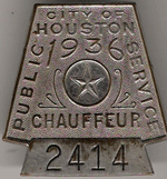 1936 Houston Texas Public Service Chauffeur