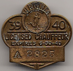 1939/40 Virginia Licensed Chauffeur