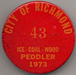 1973 Richmond Virginia Ice-Coal-Wood Peddler