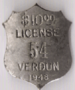 1948 Verdun $10 License