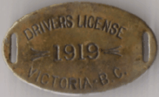 1919 Victoria Drivers License