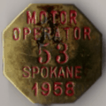 1958 Spokane Washington Motor Operator