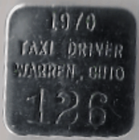Warren Ohio 1970 Taxi Driver