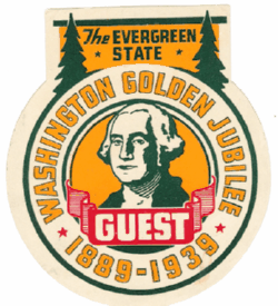1938 Washington Golden Jubilee Guest sticker
